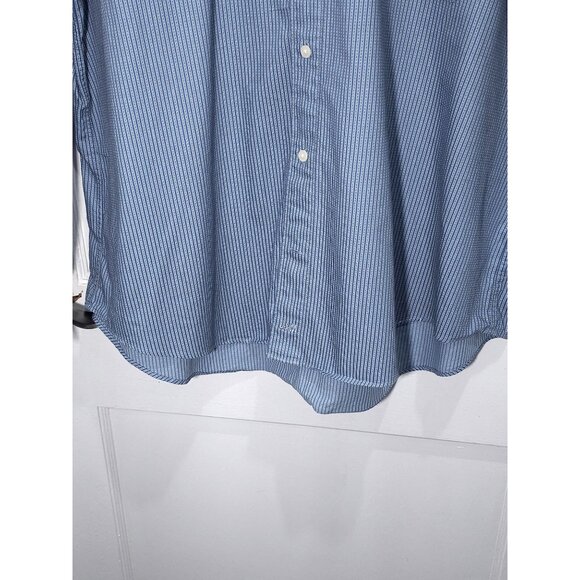 Johnston & Murphy XXL Blue Striped Mens Dress Shirt - Picture 11 of 11